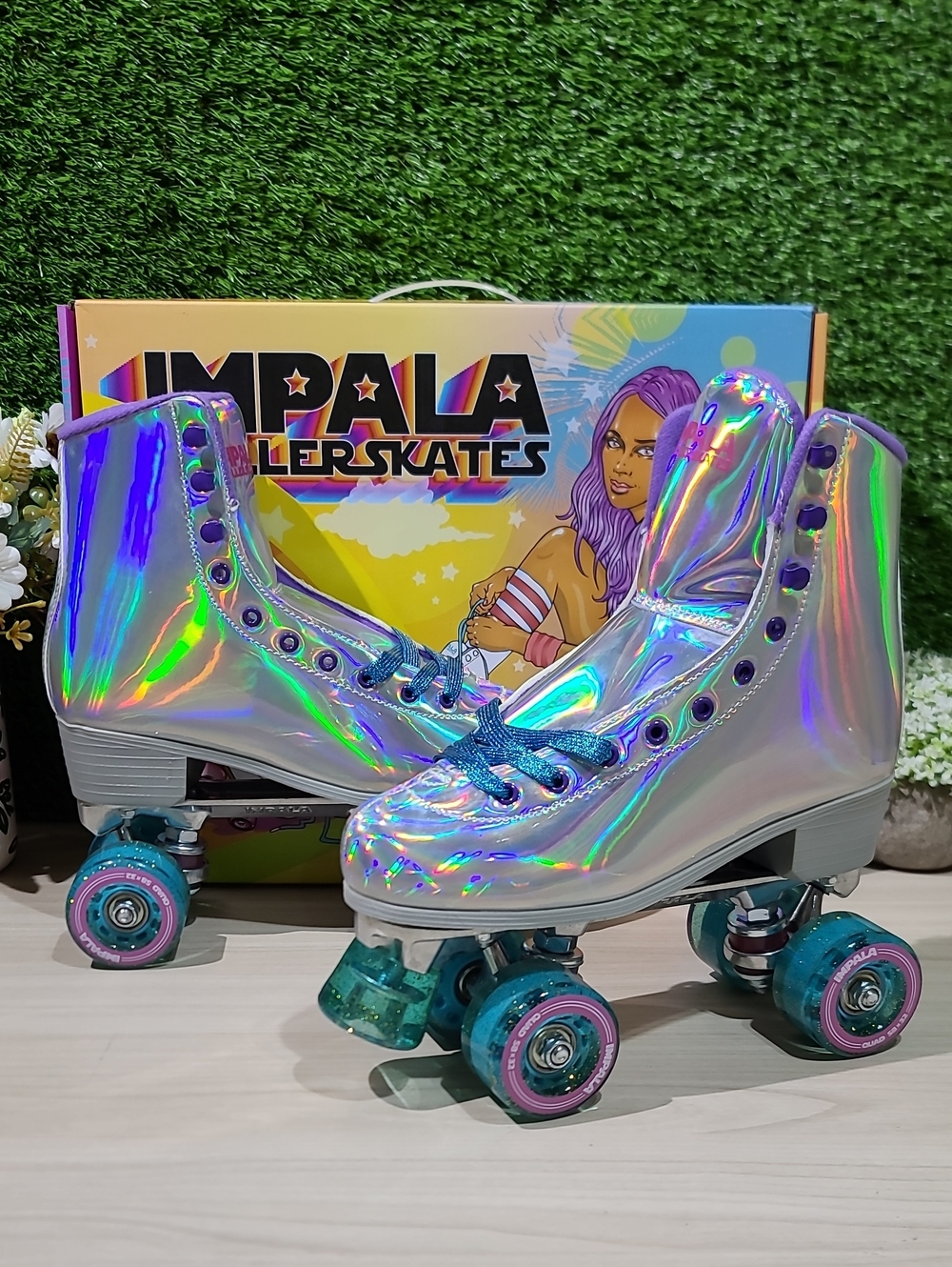 Impala Holographic Quad Roller Skates US Women's 7 NEW